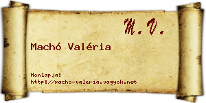 Machó Valéria névjegykártya