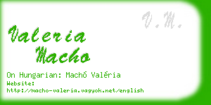 valeria macho business card